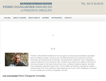 Tablet Screenshot of changarnier-chateaux.com